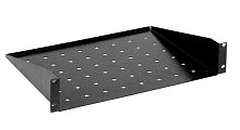 Полка для шкафа консольная ITK RS05-350P 2U глубина 300мм, крепление за фронтальные направляющие